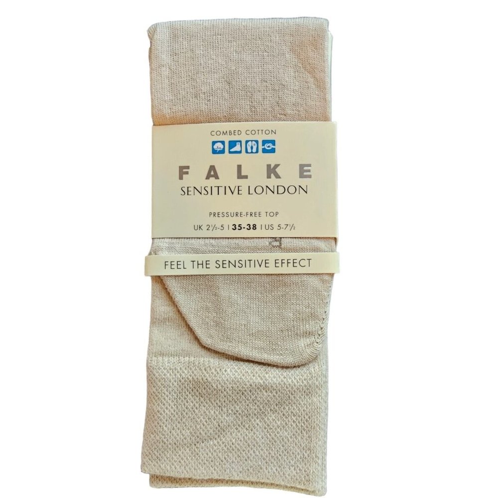 Falke Womens Sensitive London Socks Sand Mel (Beige) 35-38 (5-7.5 US) 46472 NEW!